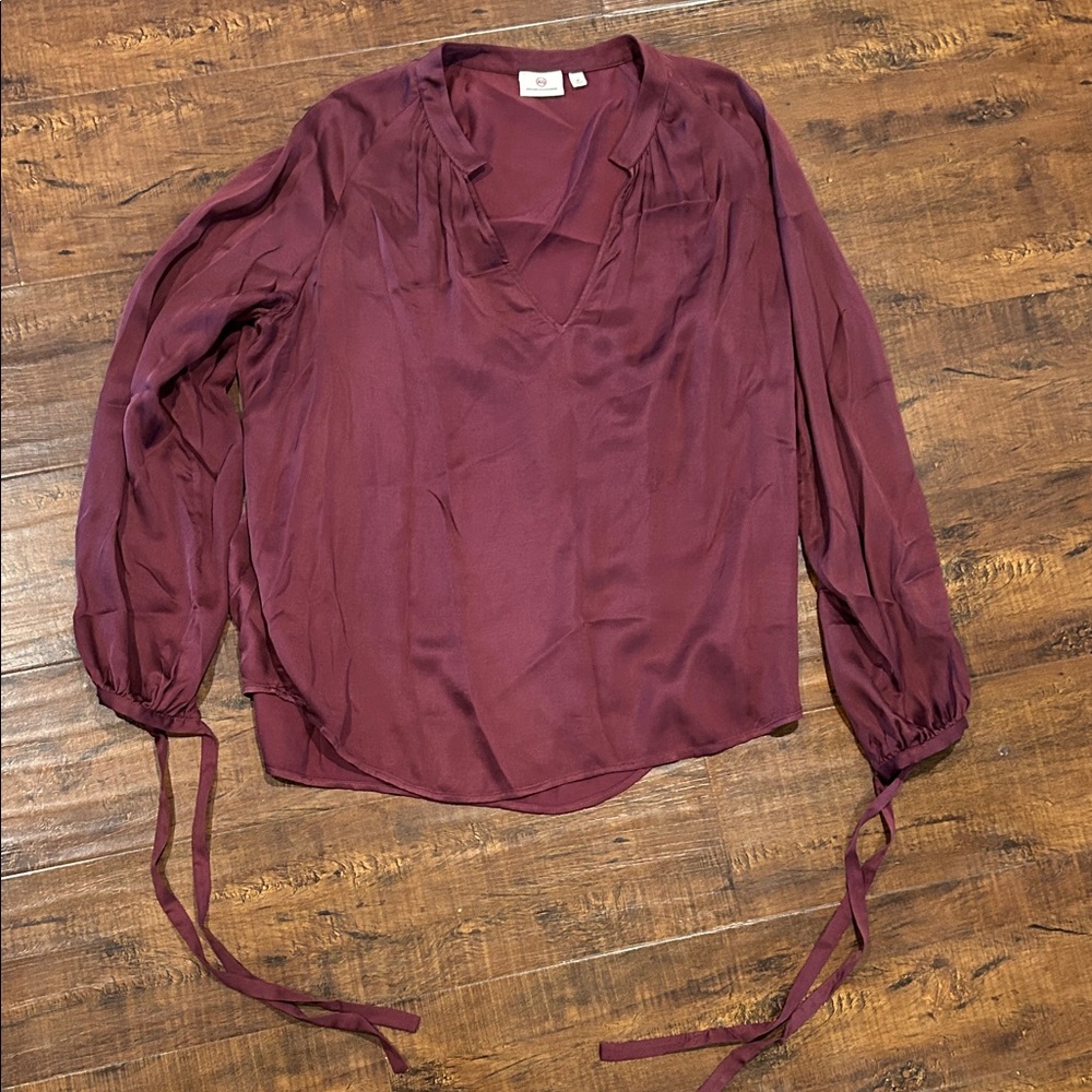 AG Adriano Goldschmied Deep Burgundy Blouse